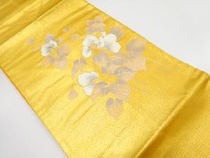 花模様　刺繍　名古屋帯